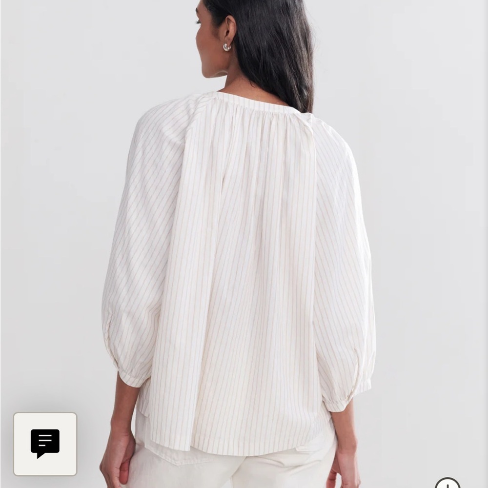 NWOT JENNI KAYNE
Willow Blouse in Putty Stripe L - Picture 4 of 10